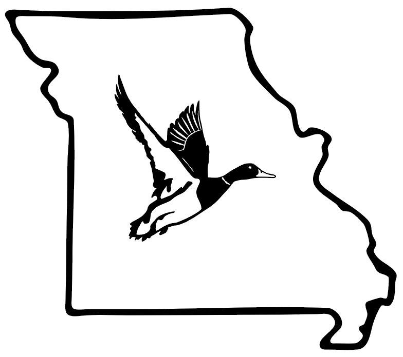 784x696 Missouri Duck Hunting Stickers, Duck Hunt Window Decals