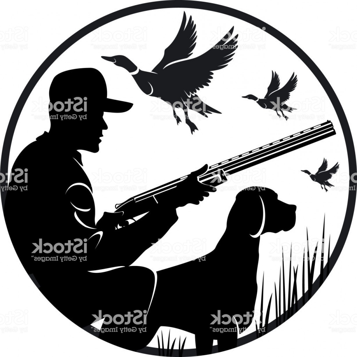 1228x1228 Black Silhouette Of A Hunter With A Dog Duck Hunting Gm Soidergi