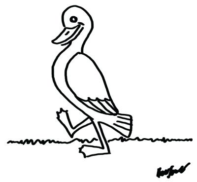 400x369 Simple Duck Drawing Simple Cute Duck Drawing