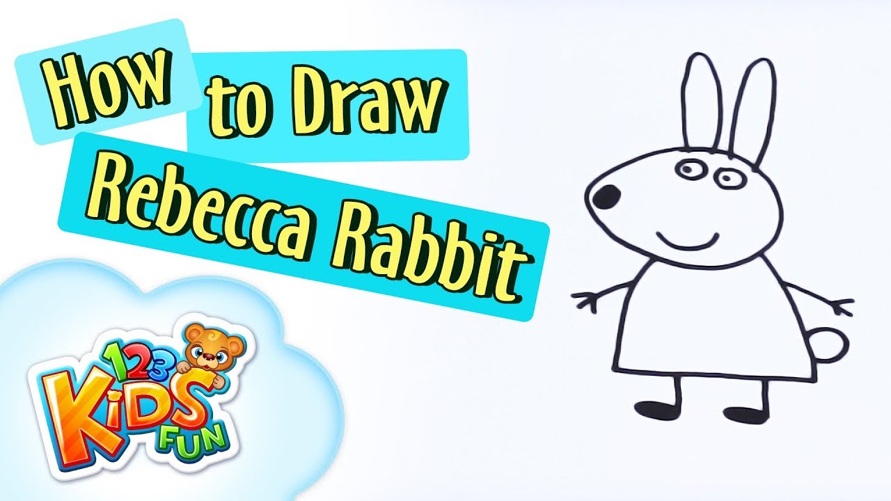 1280x720 How To Draw Rebecca Rabbit Peppa Pig Drawing Kids Fun