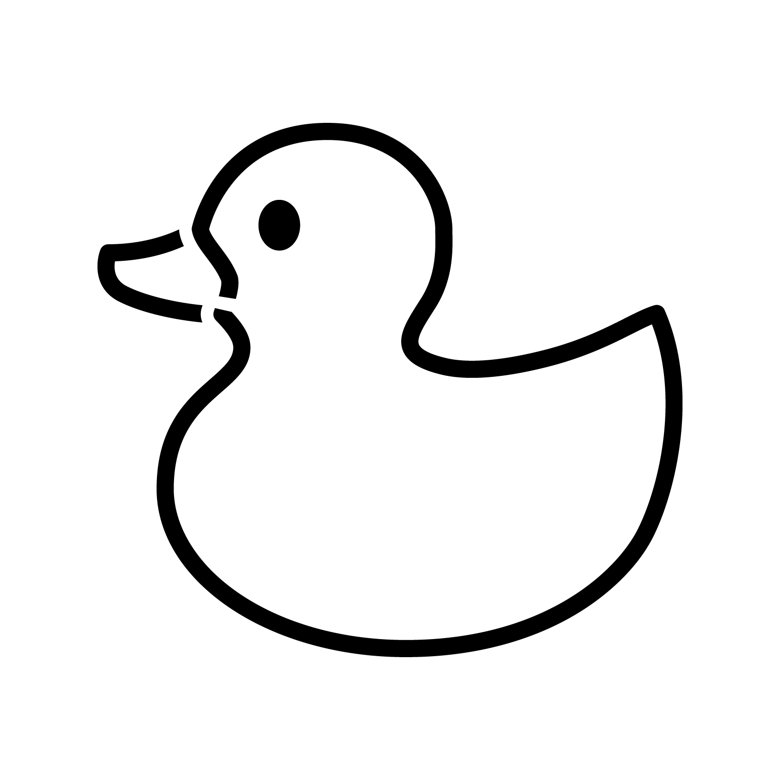 1600x1600 Rubber Duck Outline