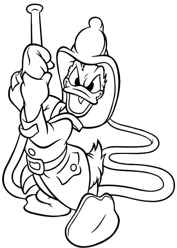 606x850 How To Draw Donald Duck Face Drawing Duck Fireman Coloring Pages
