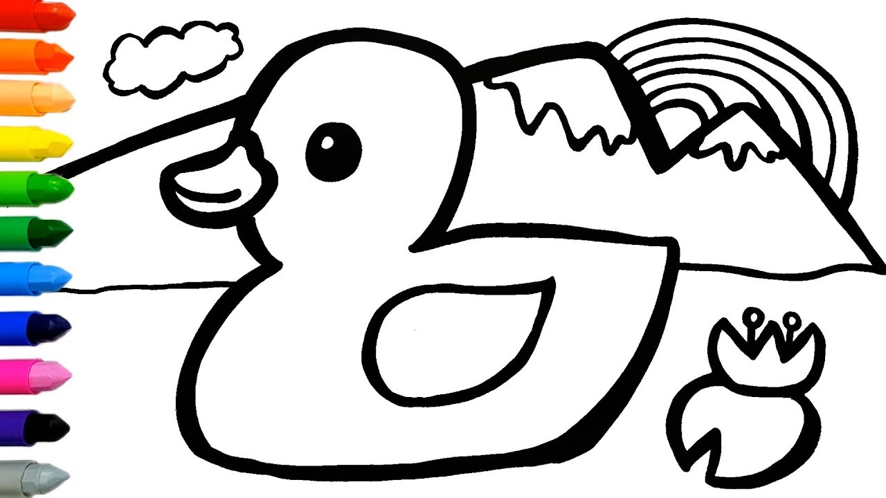 1280x720 Duck Pond Coloring And Drawing Learn Colors For Kids Jolly Toy
