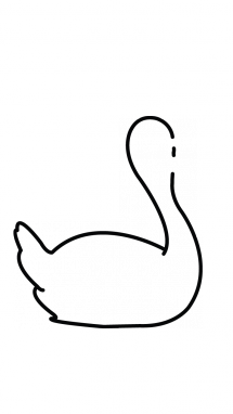 215x382 Swan Clipart Pond Drawing For Free Download And Use