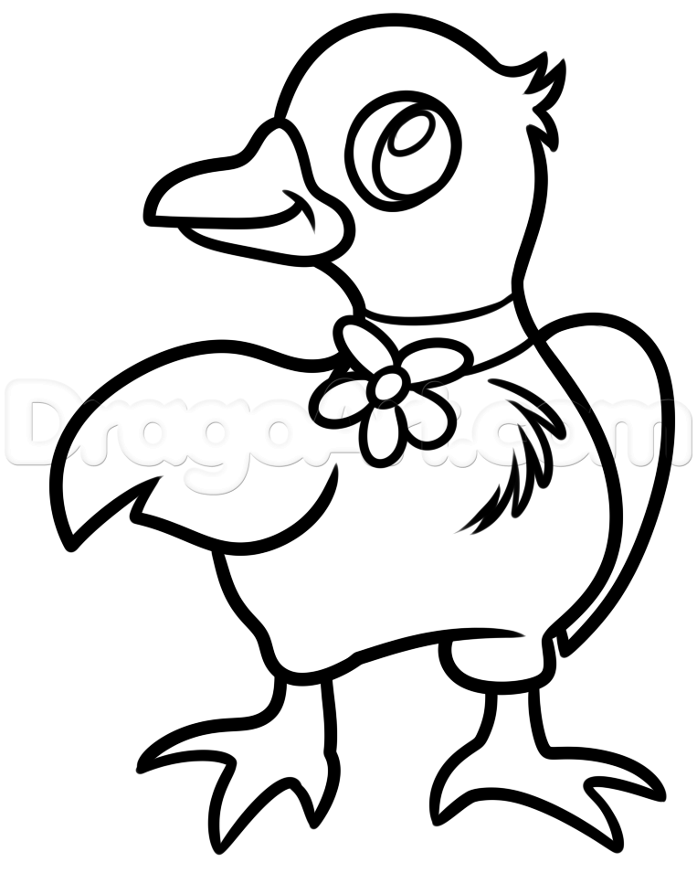 763x955 Draw An Easter Duckling, Step