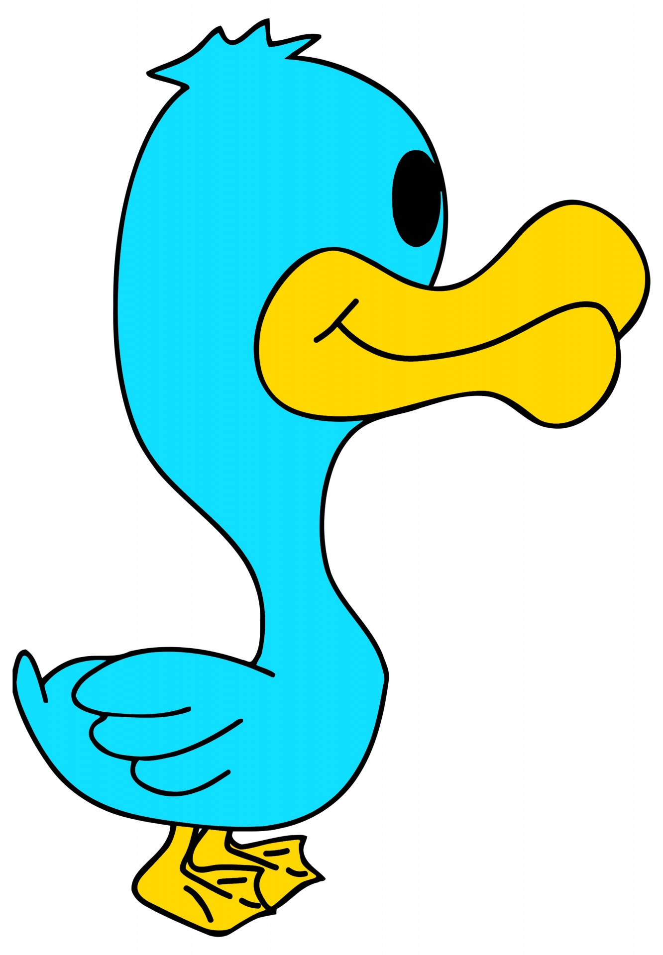 1332x1920 Drawing, Blue, Duckling, Little, Duck