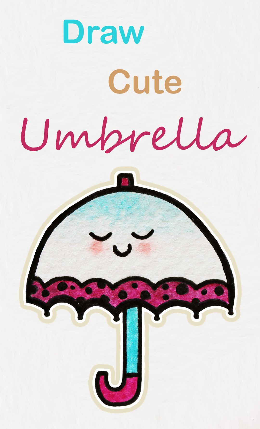 1080x1780 Learn How To Draw So Cute Umbrella, Easy Step