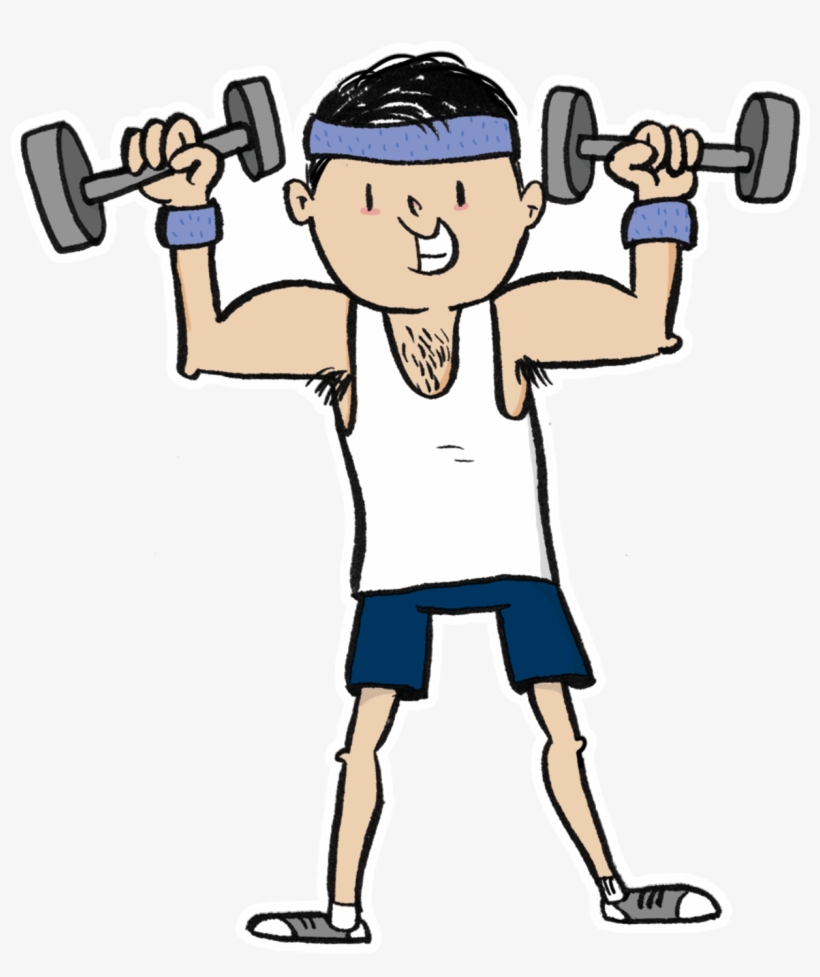 820x977 Dumbbell Drawing Cartoon