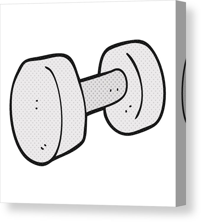 680x752 Cartoon Dumbbell Canvas Print Canvas Art