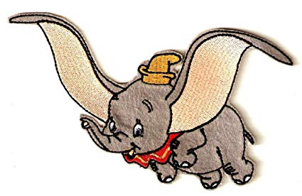 425x276 Dumbo The Flying Elephant Embroidered Iron On Sew