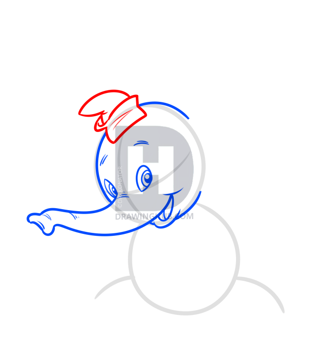 634x720 Draw Dumbo, Step