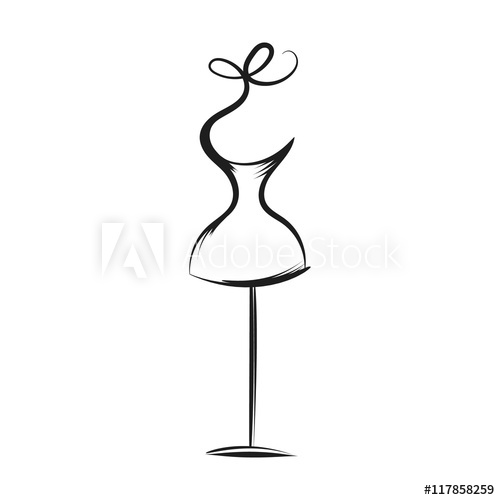500x500 Dummy Dress Hand Drawing