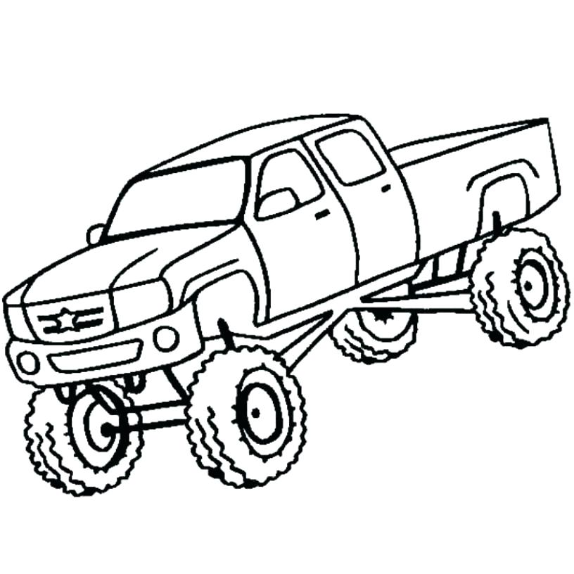 816x816 Dump Truck Coloring Pages Printable For Preschoolers Drawing