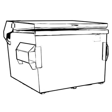 360x360 oem heavy duty outdoor dumpster skip lift bins for waste garbage