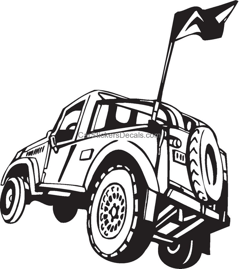 800x900 Dune Buggy Sticker Decal