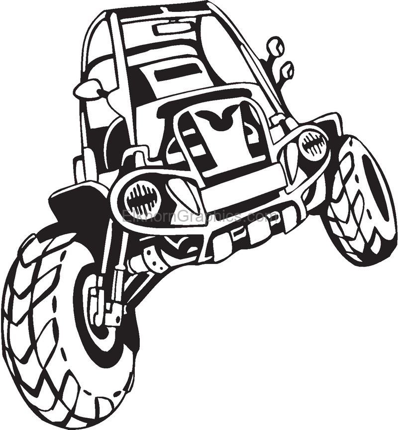 800x865 Dune Buggy Sticker