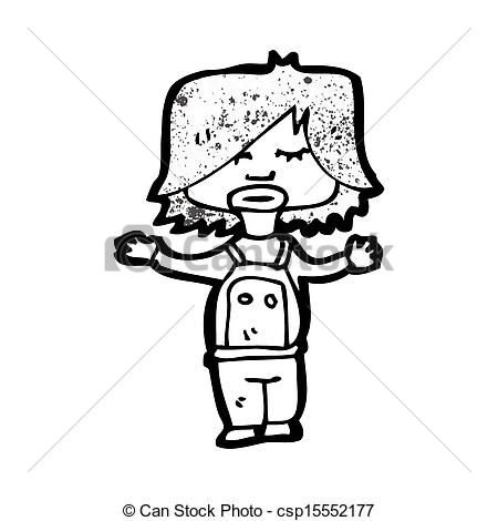 450x470 Cartoon Kid In Dungarees