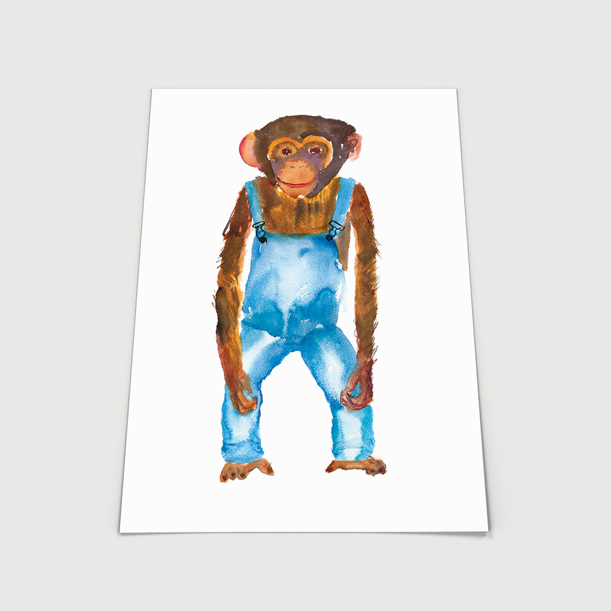 1200x1200 Chimpanzee In Dungarees Rosie Webb