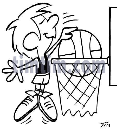 450x498 Free Drawing Of Basketball Dunk Bw From The Category Sports