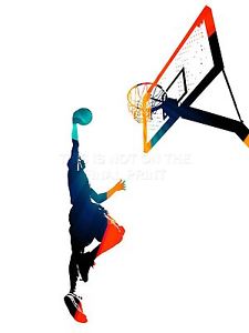 225x300 Art Print Painting Drawing Sport Basketball Jump Hoop Ball Dunk