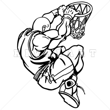 361x361 Basketball Player Dunk Basket Clipart