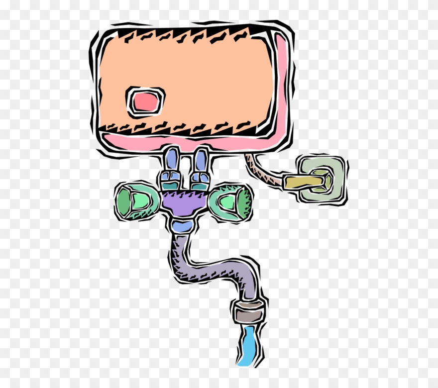 880x780 Vector Illustration Of Bathroom Water Heater Tank Clipart