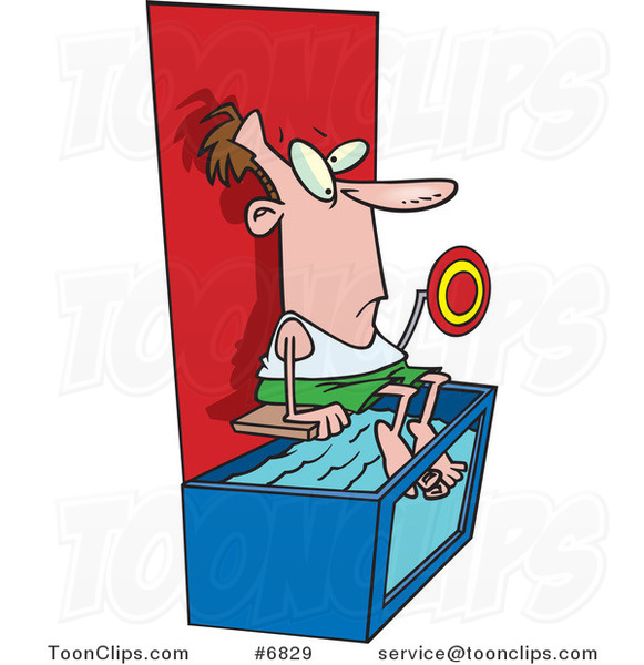 581x600 Cartoon Guy Above A Dunk Tank