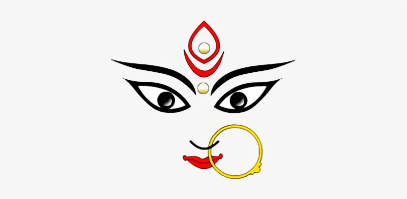 820x402 durga maa face drawing