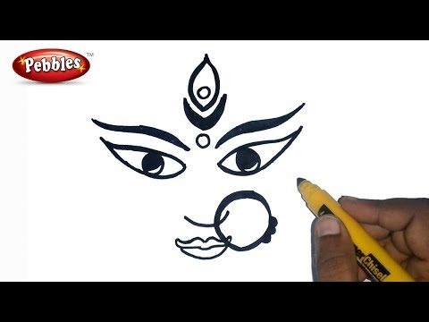 480x360 how to draw durga maa durga puja drawing for kids navrat