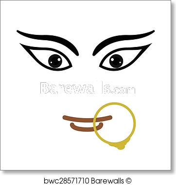 362x382 maa durga face