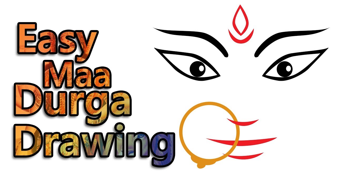 1280x720 how to draw easy maa durga drawing navratri and dussehra special