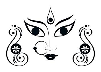 355x255 buy vsquare studio vinyl maa durga face wall sticker