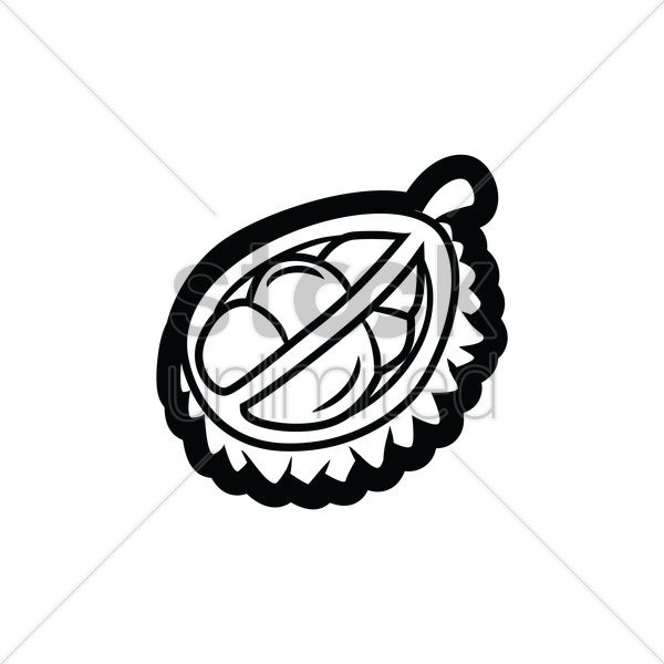 600x600 Durian Vector Image