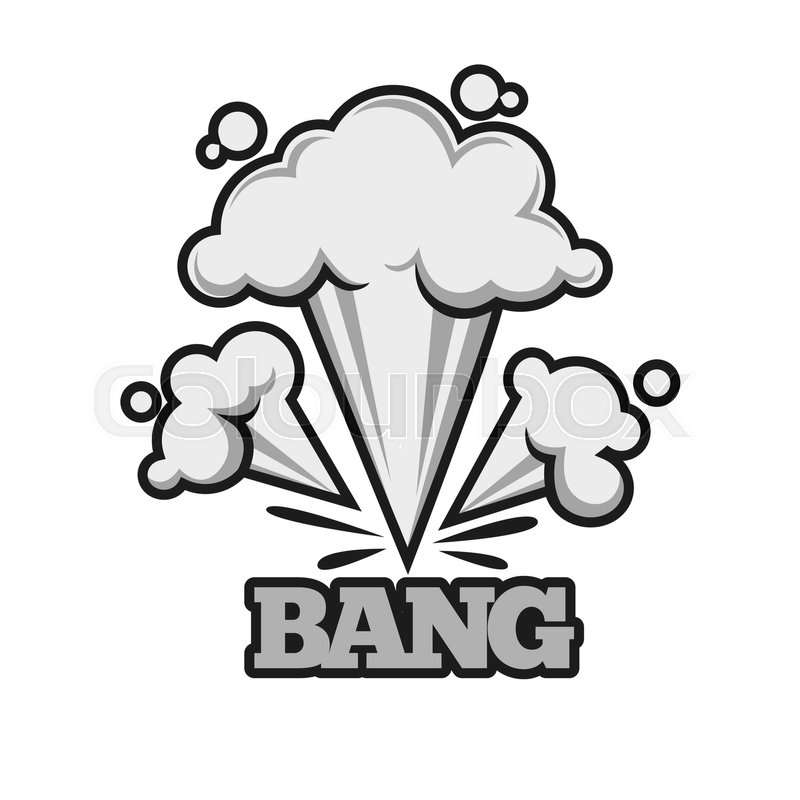 800x800 Bang Sign And Clouds Of Dust That Come Stock Vector Colourbox