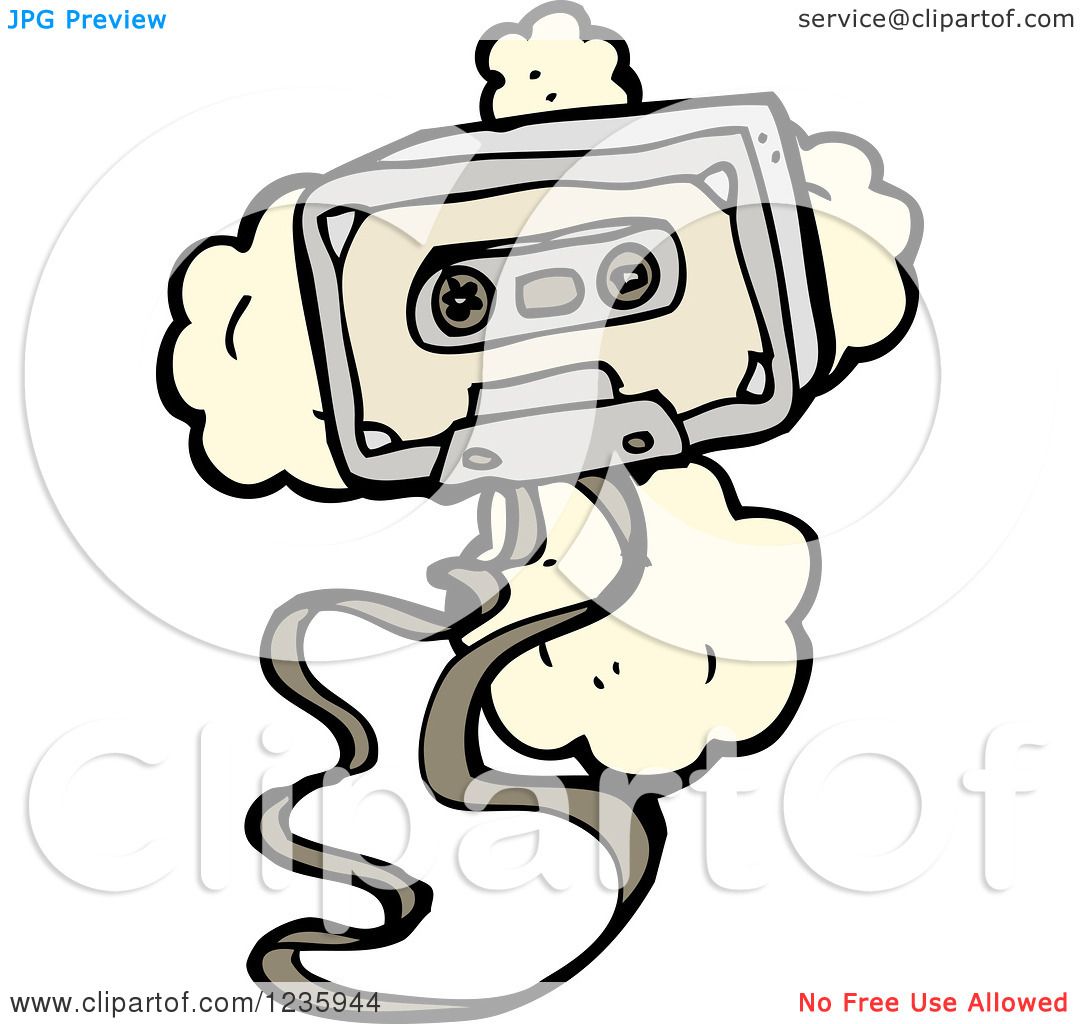 1080x1024 Clipart Of A Broken Cassette With Dust