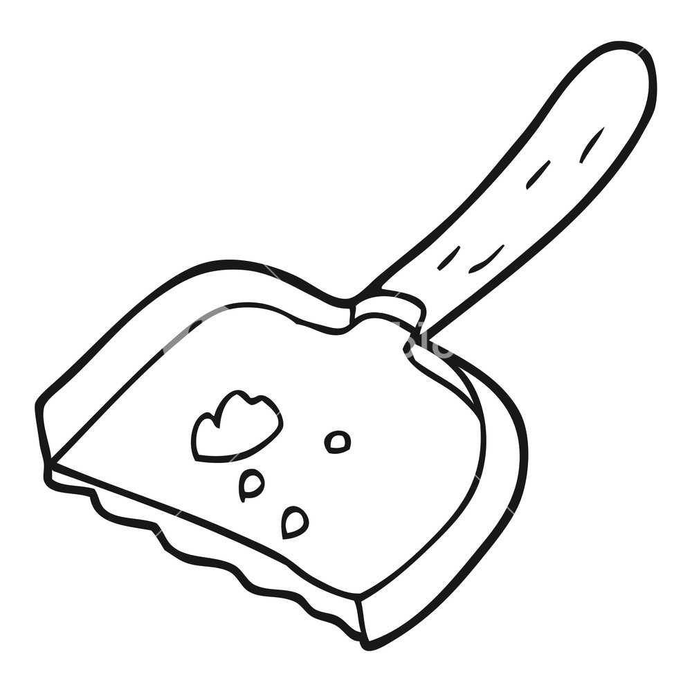 1000x1000 Freehand Drawn Black And White Cartoon Dust Pan Royalty Free Stock