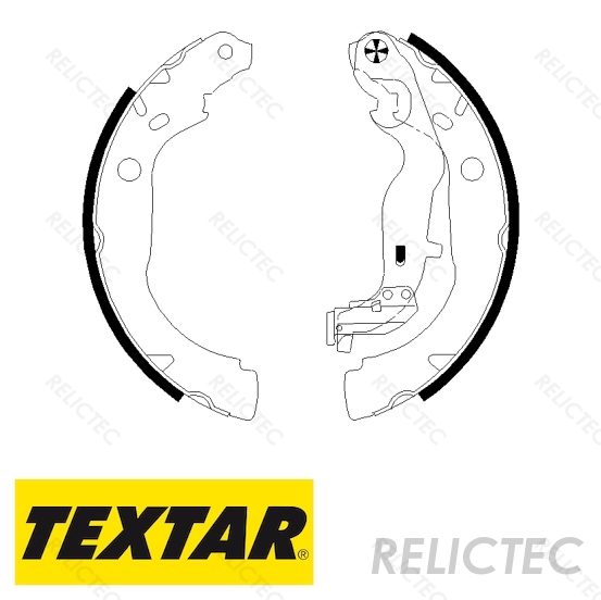 553x552 rear brake shoe set for dacia renaultduster