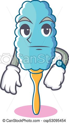 264x470 Waiting Feather Duster Character Cartoon Vector Illustration