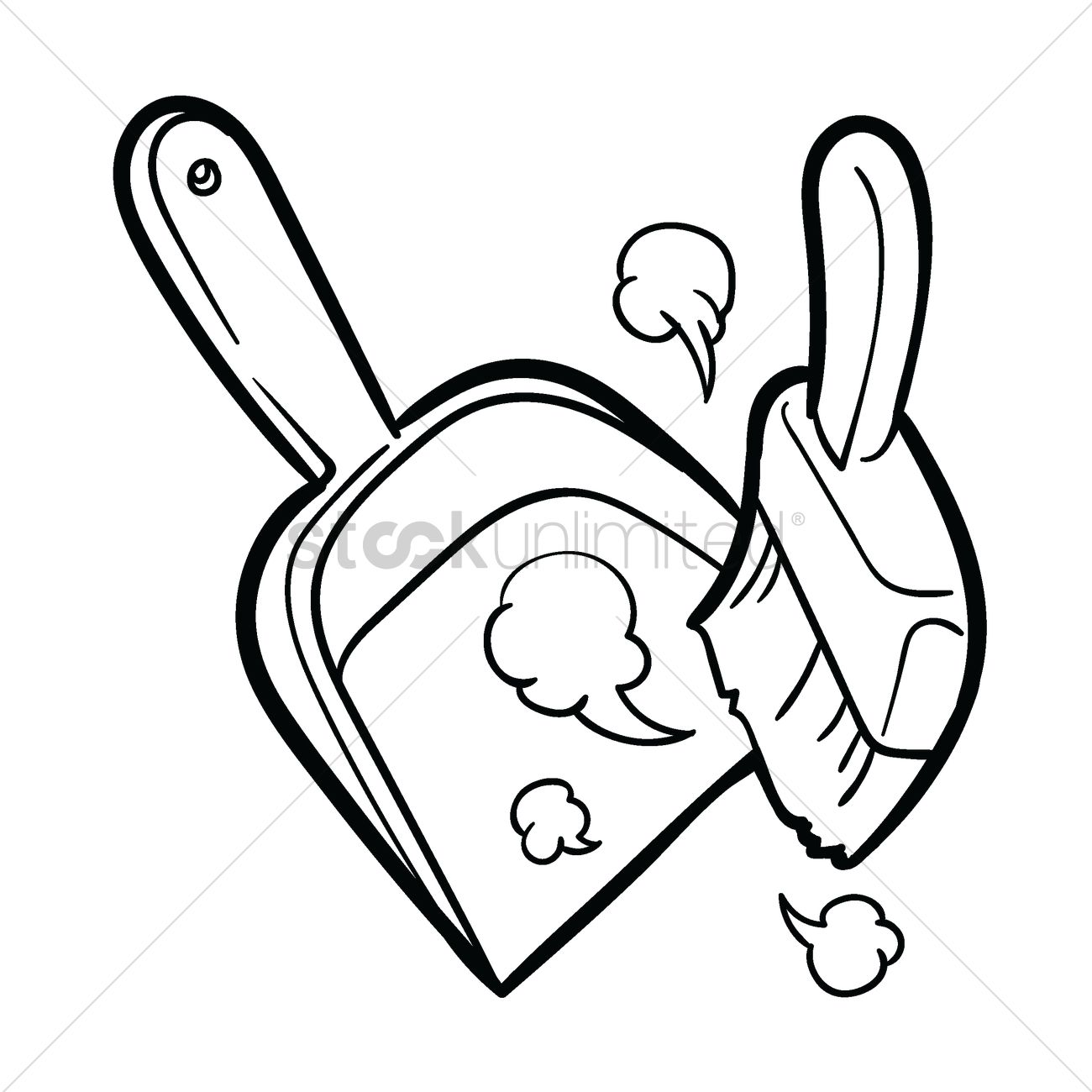 1300x1300 dustpan and hand sweeper vector image