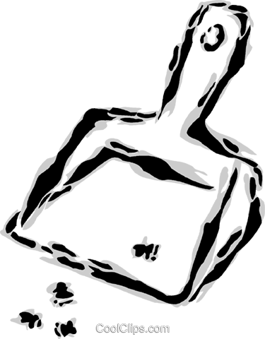 375x480 dustpan royalty free vector clip art illustration