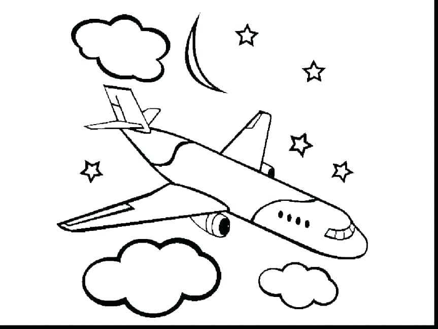863x647 plane coloring pages flying plane coloring