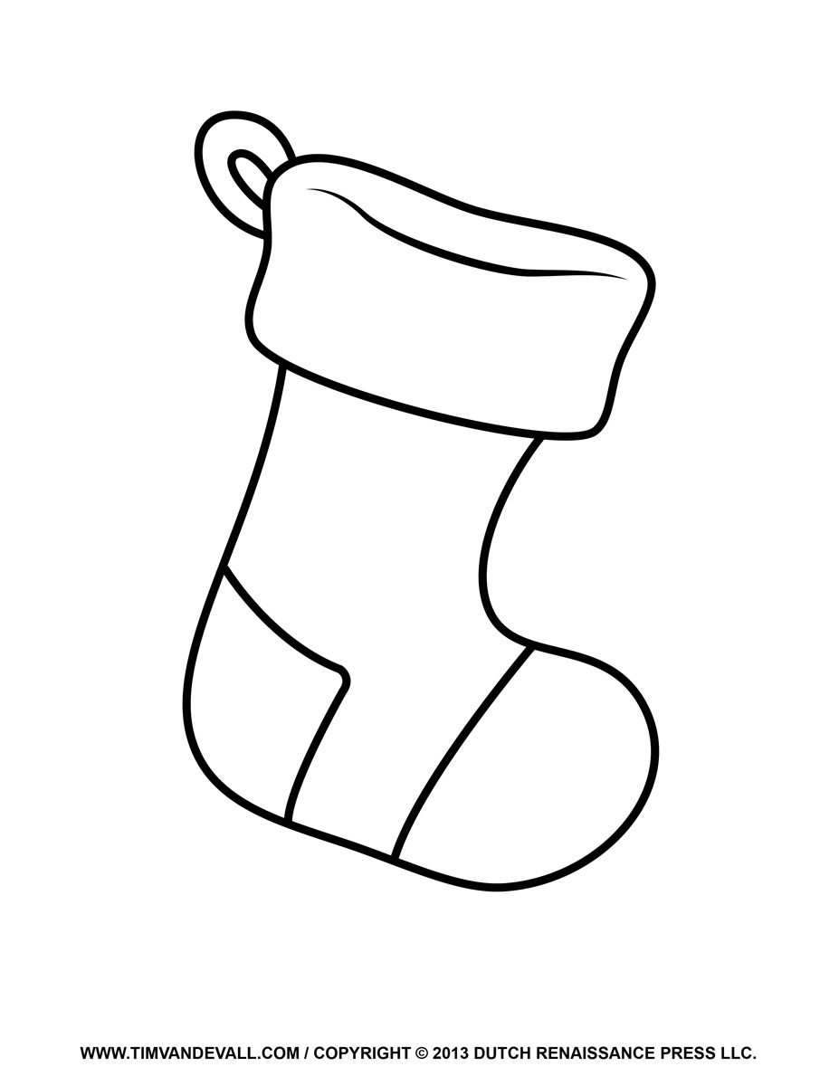 927x1200 Christmas Stocking Drawings Clip Art