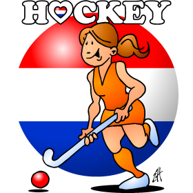 280x280 Dutch Field Hockey Girl Full Color