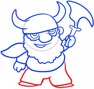 302x288 How To Draw How To Draw A Dwarf For Kids