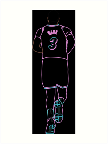 413x549 Dwyane Wade Miami Vice Neon Art Prints