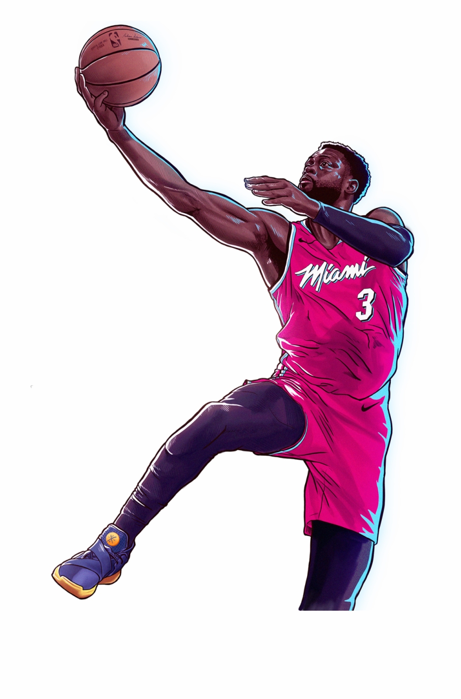 920x1393 Nba Dwyane Wade Bday Illustration