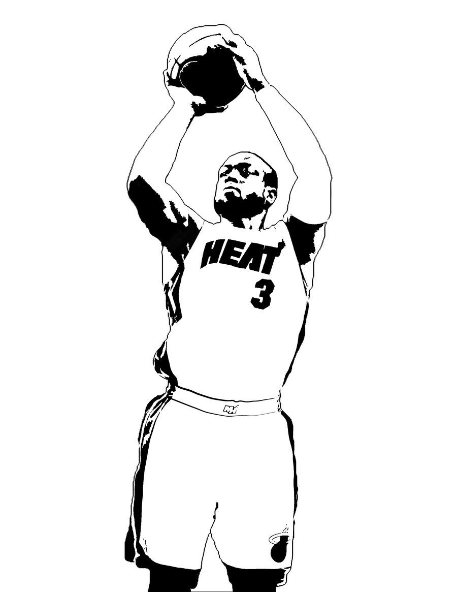 900x1165 Dwyane Wade Coloring Pages Dwyane Wade Colouring Pages