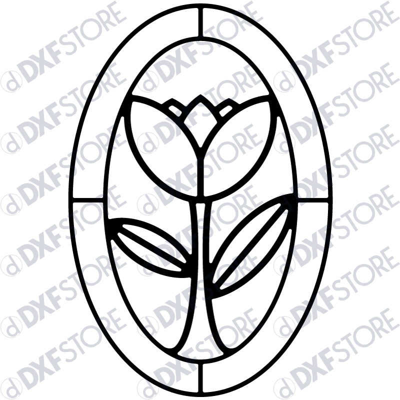 800x800 Flower Ornamental Frame Metal Wall Art