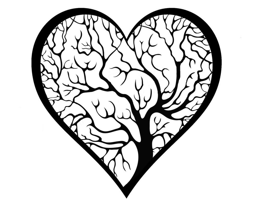 1000x800 Tree Of Love Cnc Dxf Format For Plasma,laser,water Jet Clip