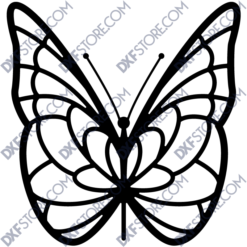 800x800 Butterfly Template Laser Cut